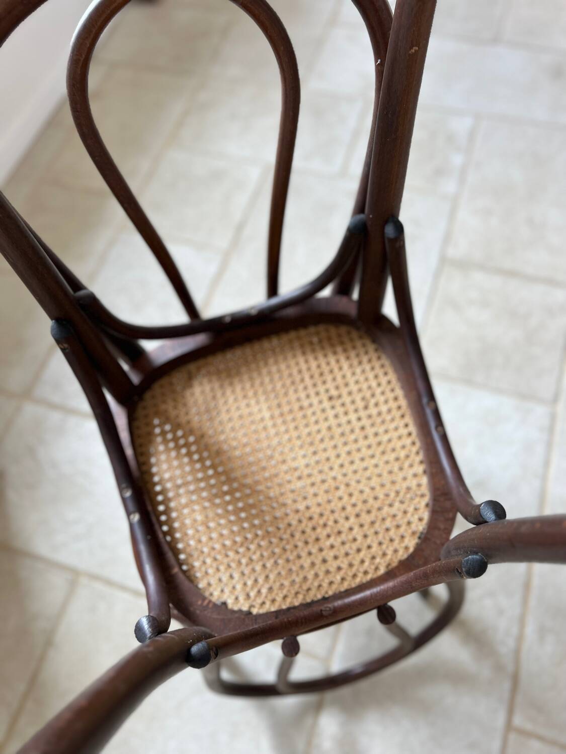 Vintage cane bistro chairs