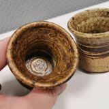 Two small vases/candlesticks/pots by the famous Tue Poulsen Denmark 1970s