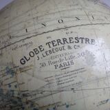 Earth globe l lebegue world map with cast 60cm paris xix