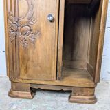 Art Deco bedside table in wood and marble