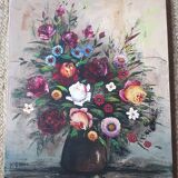 Painting bouquet of flowers