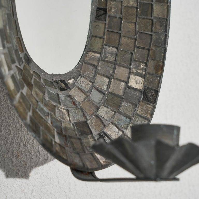 Chandelier with mirror and mosaic from the 1950s.
