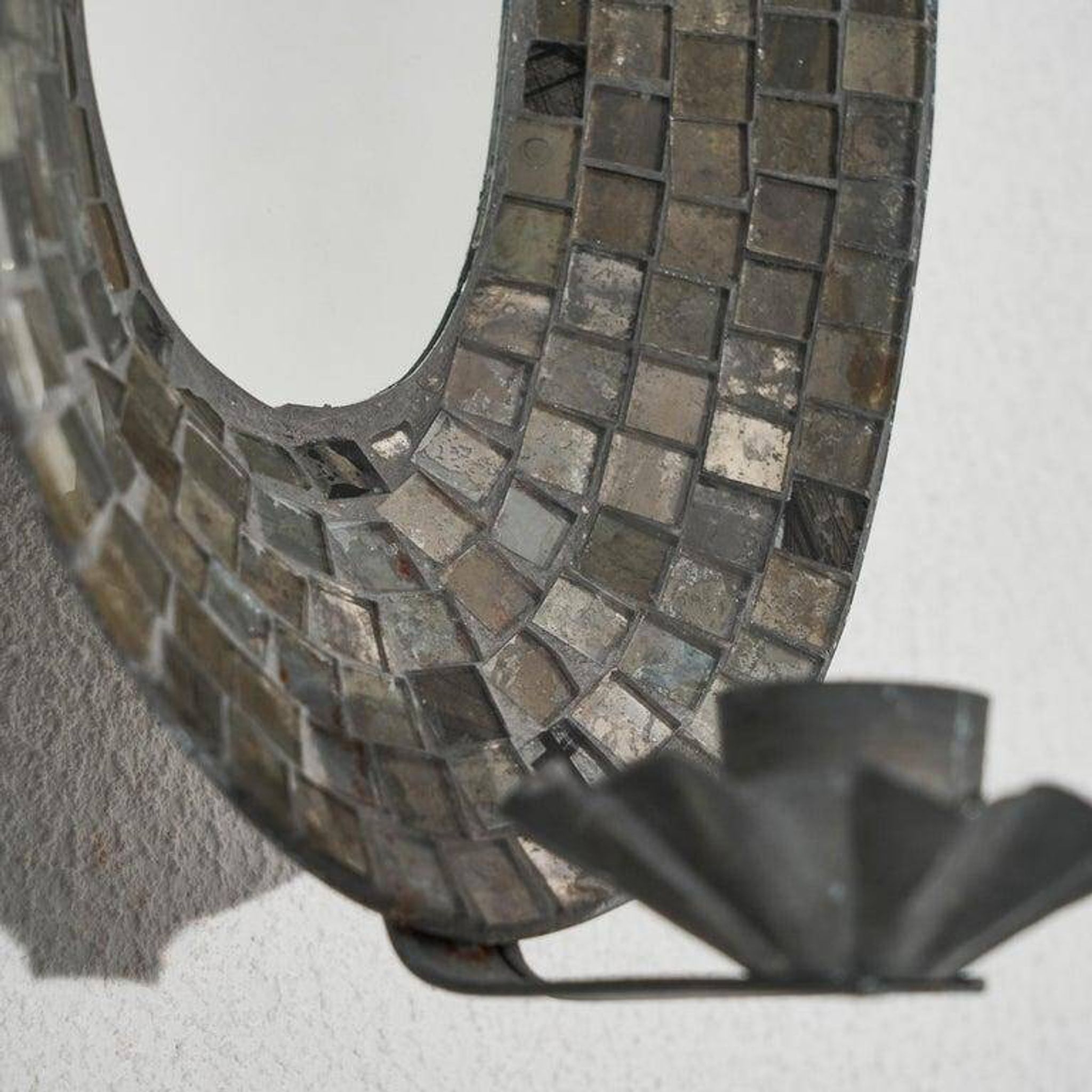 Chandelier avec miroir et mosaïque années 1950