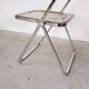 6 vintage Chairs Giancarlo Piretti "plia" 1970 chrome and Plexiglas