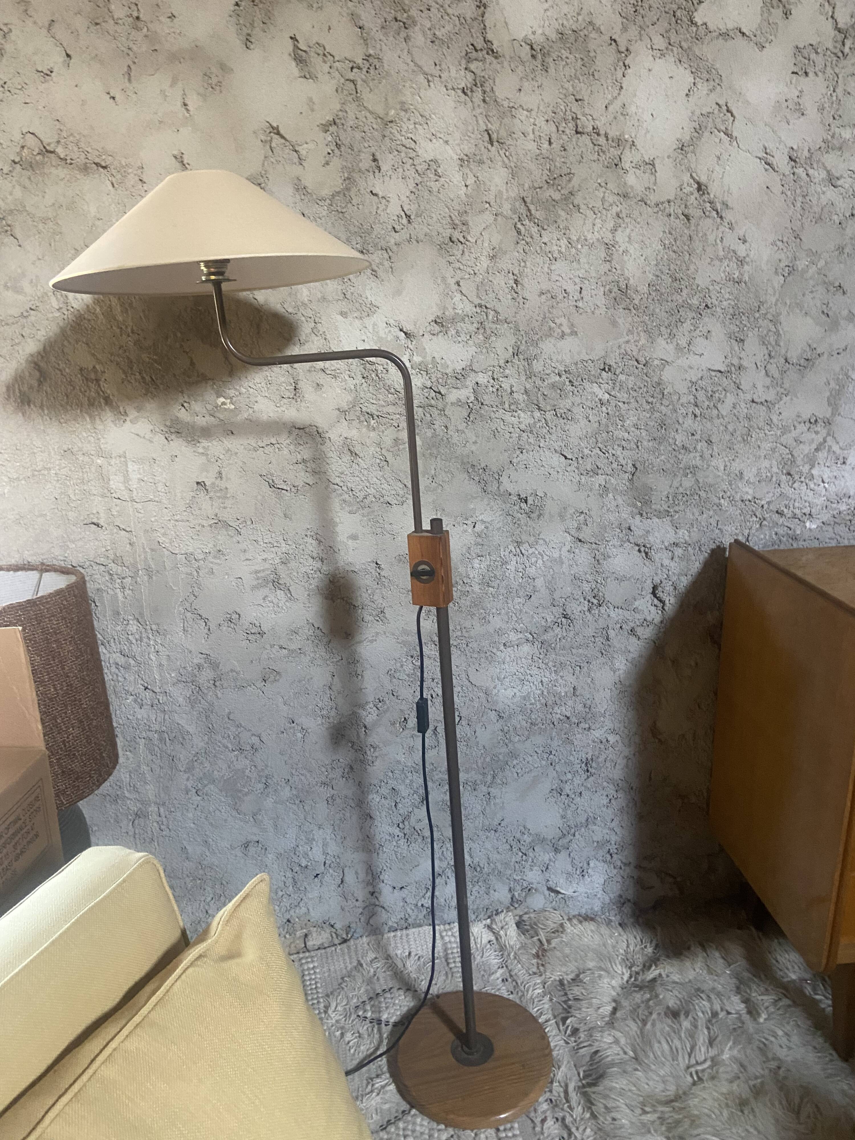 Vintage Temde Leutchen adjustable floor lamp