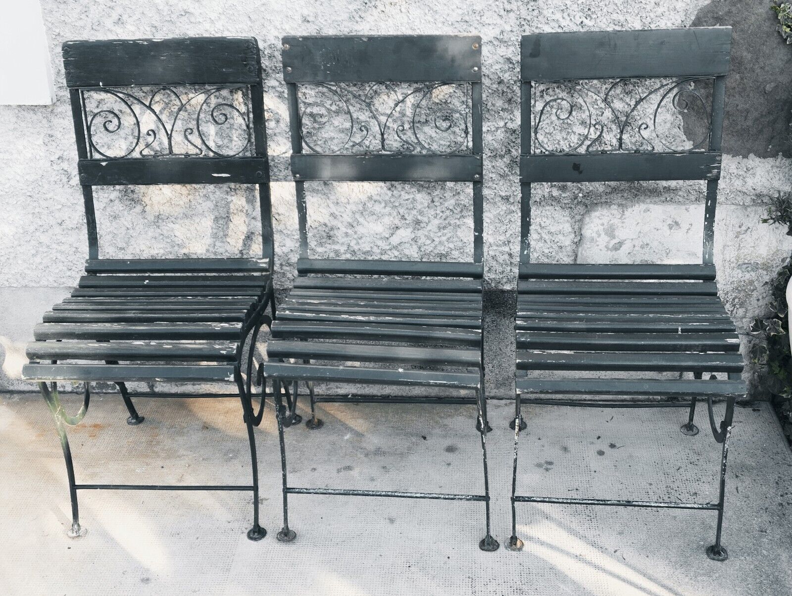 Garden furniture set with 6 chairs, known as Vichy? Art Nouveau 1880?