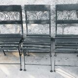 Garden furniture set with 6 chairs, known as Vichy? Art Nouveau 1880?
