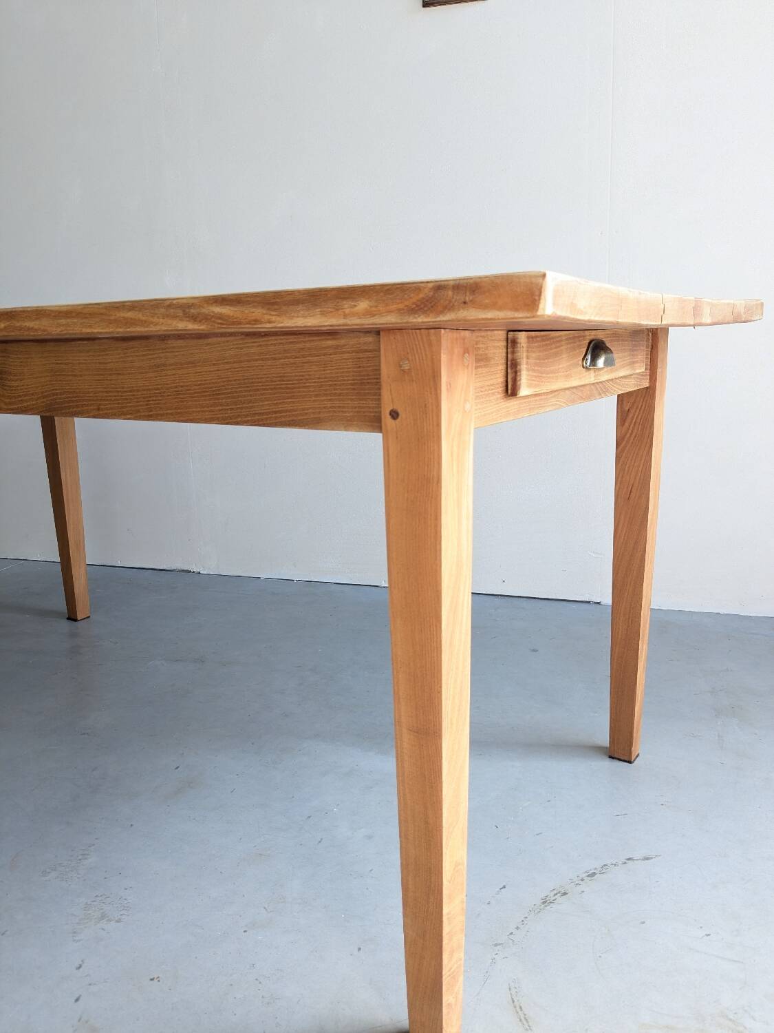 Cherry wood farmhouse table