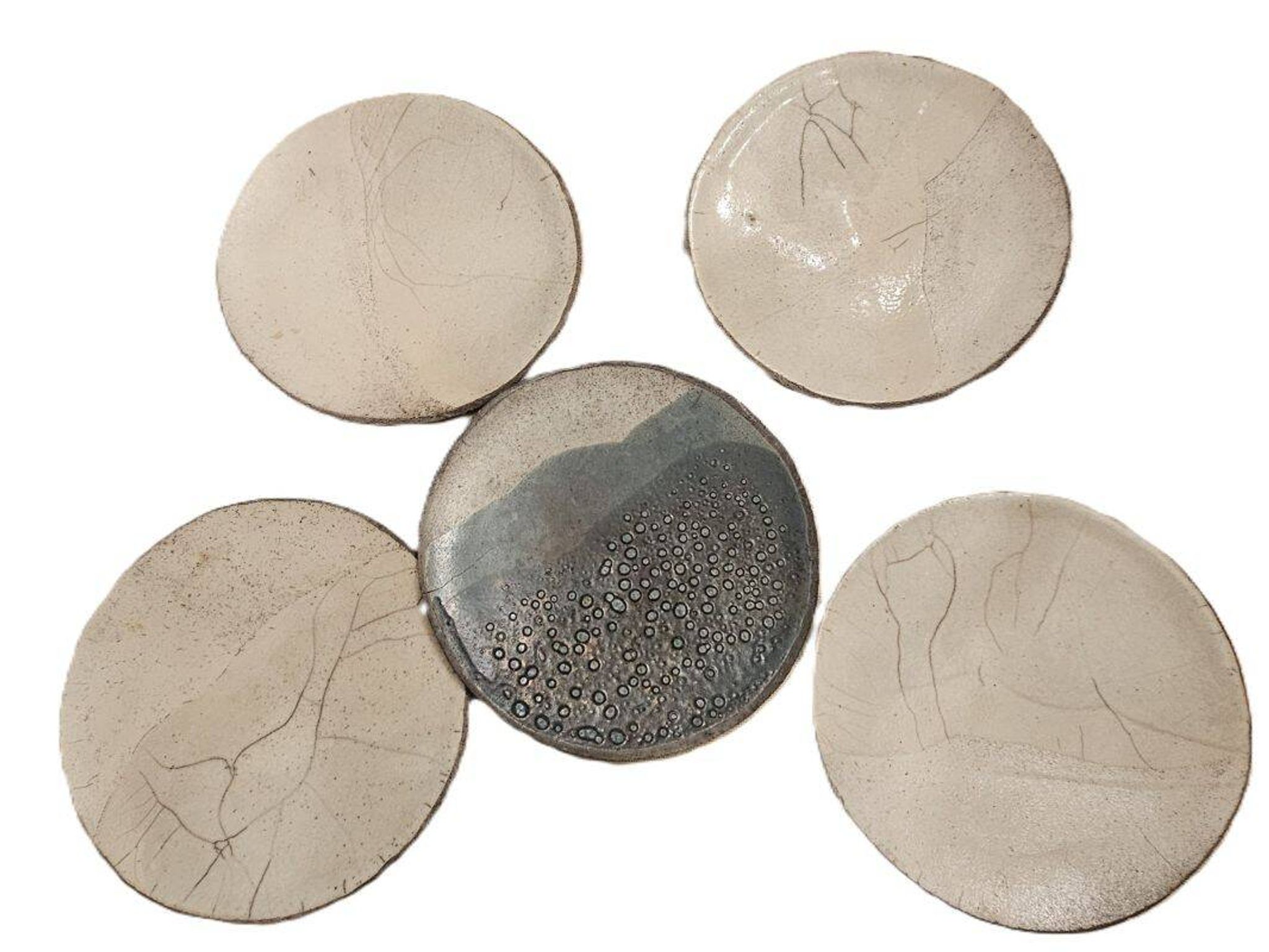 5 assiettes en raku Annie Braut