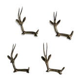 4 brass gazelle animal knife holders