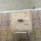 Vintage wooden workshop stool