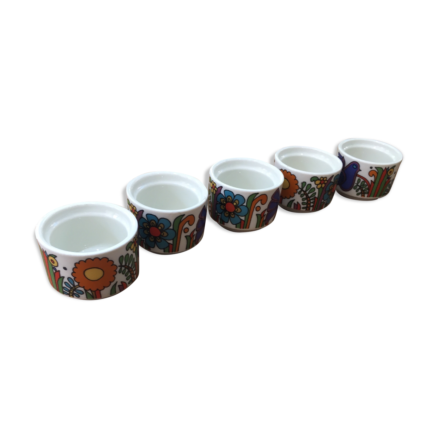 Series of 5 egg cups Villeroy & Boch Acapulco