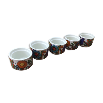 Series of 5 egg cups Villeroy & Boch Acapulco