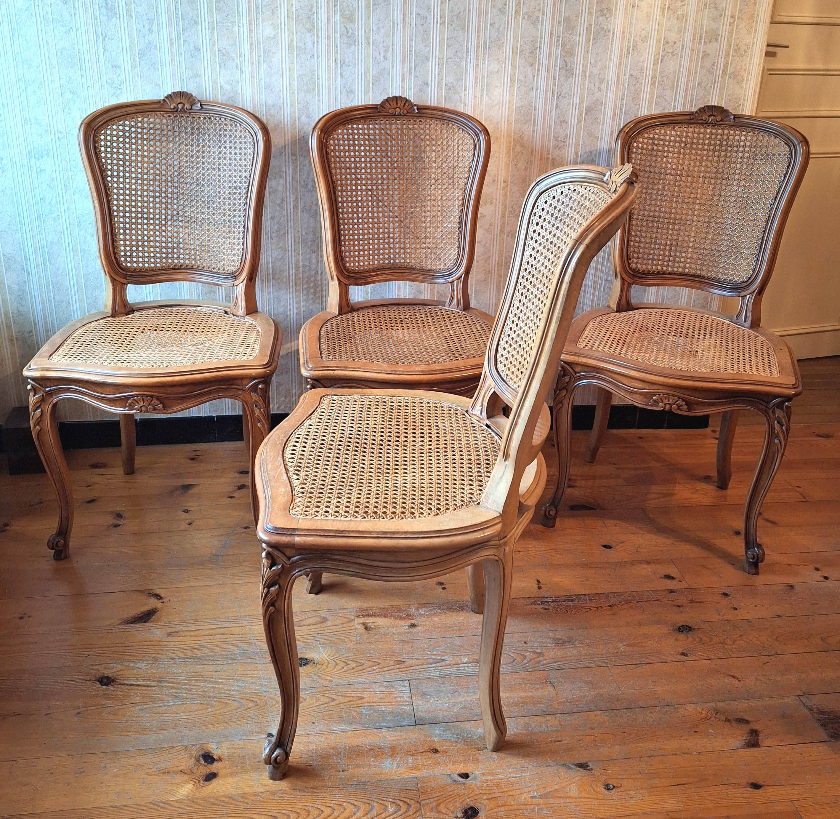 Four dining room chairs