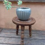 Antique brutalist tripod shepherd's stool 1960/70