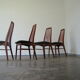 Suite de 4 chaises en teck par Niels Koefoed modèle Eva