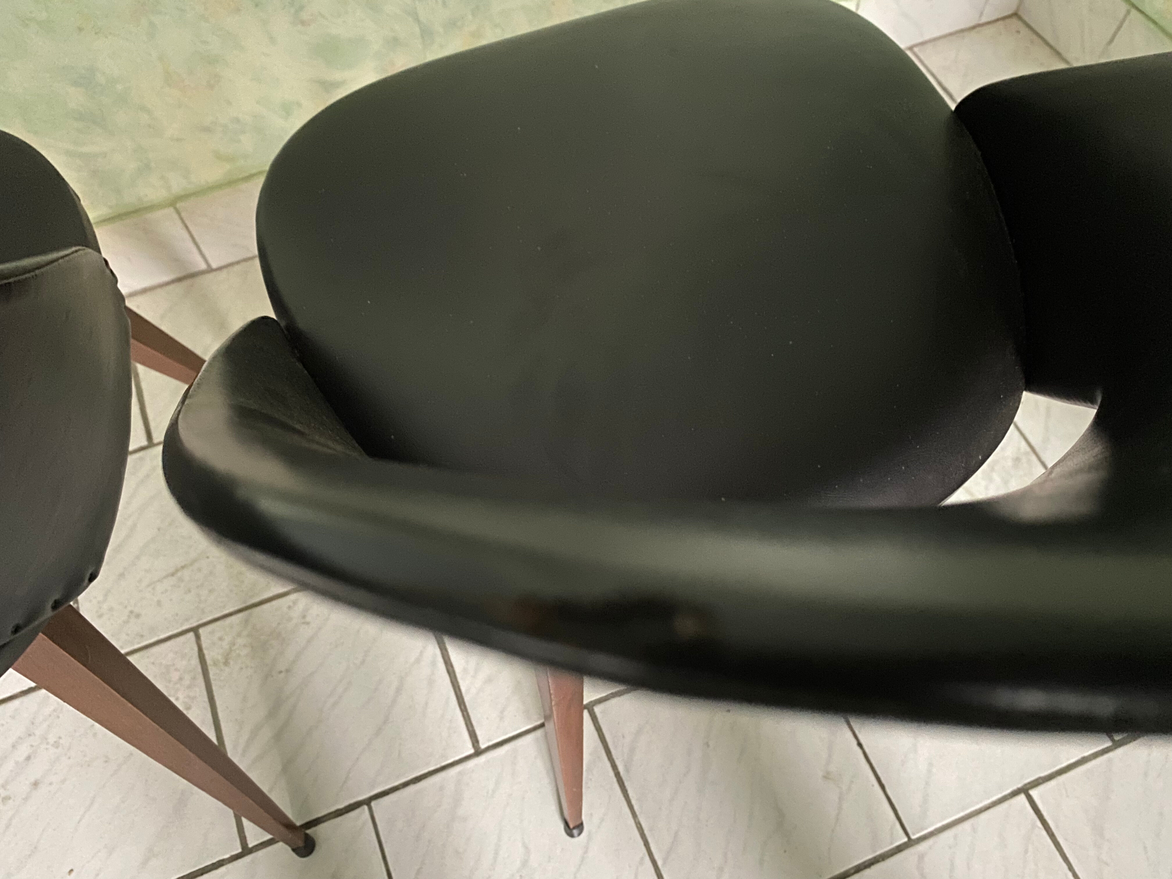 Pair of tonneau chairs