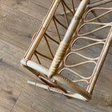 Rattan magazine holder