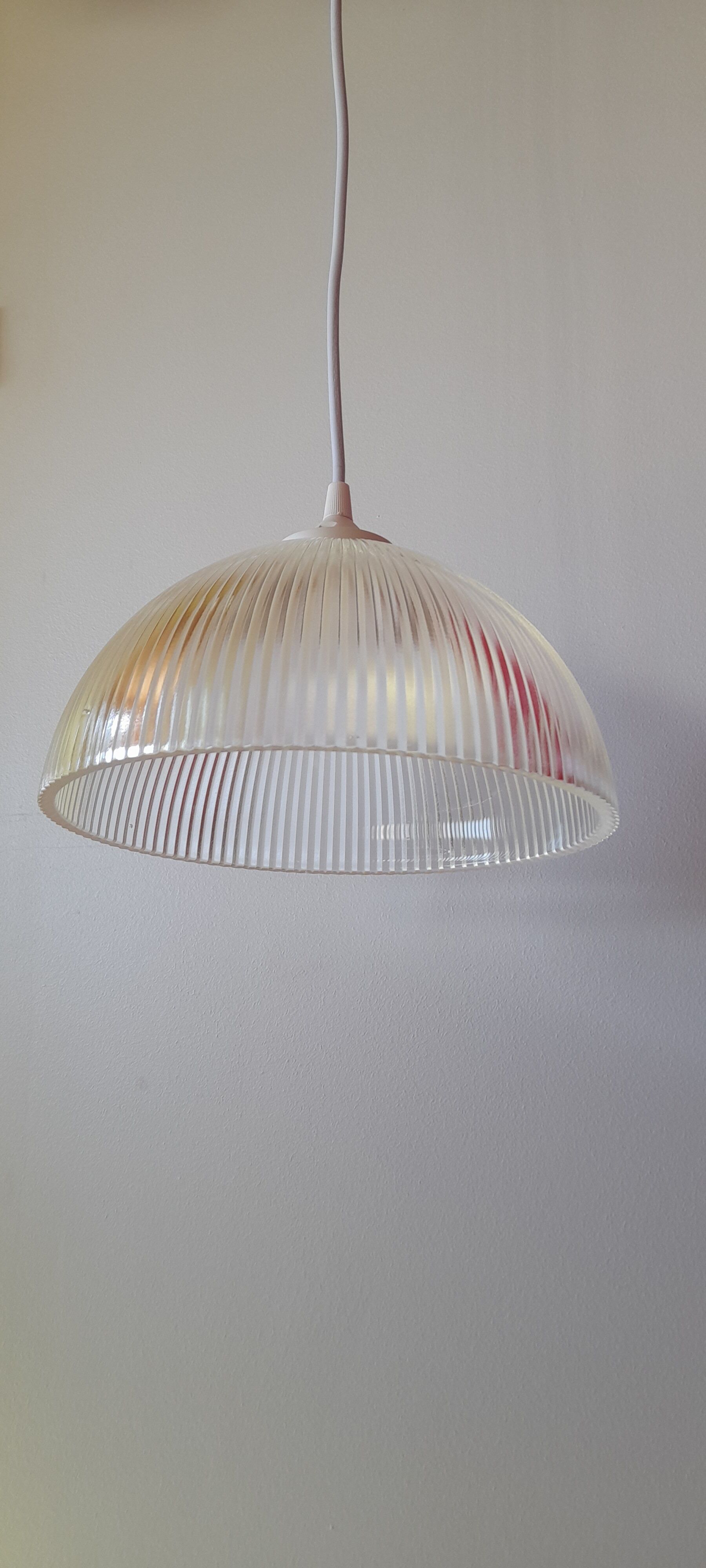Prismatic glass pendant lamp 1950