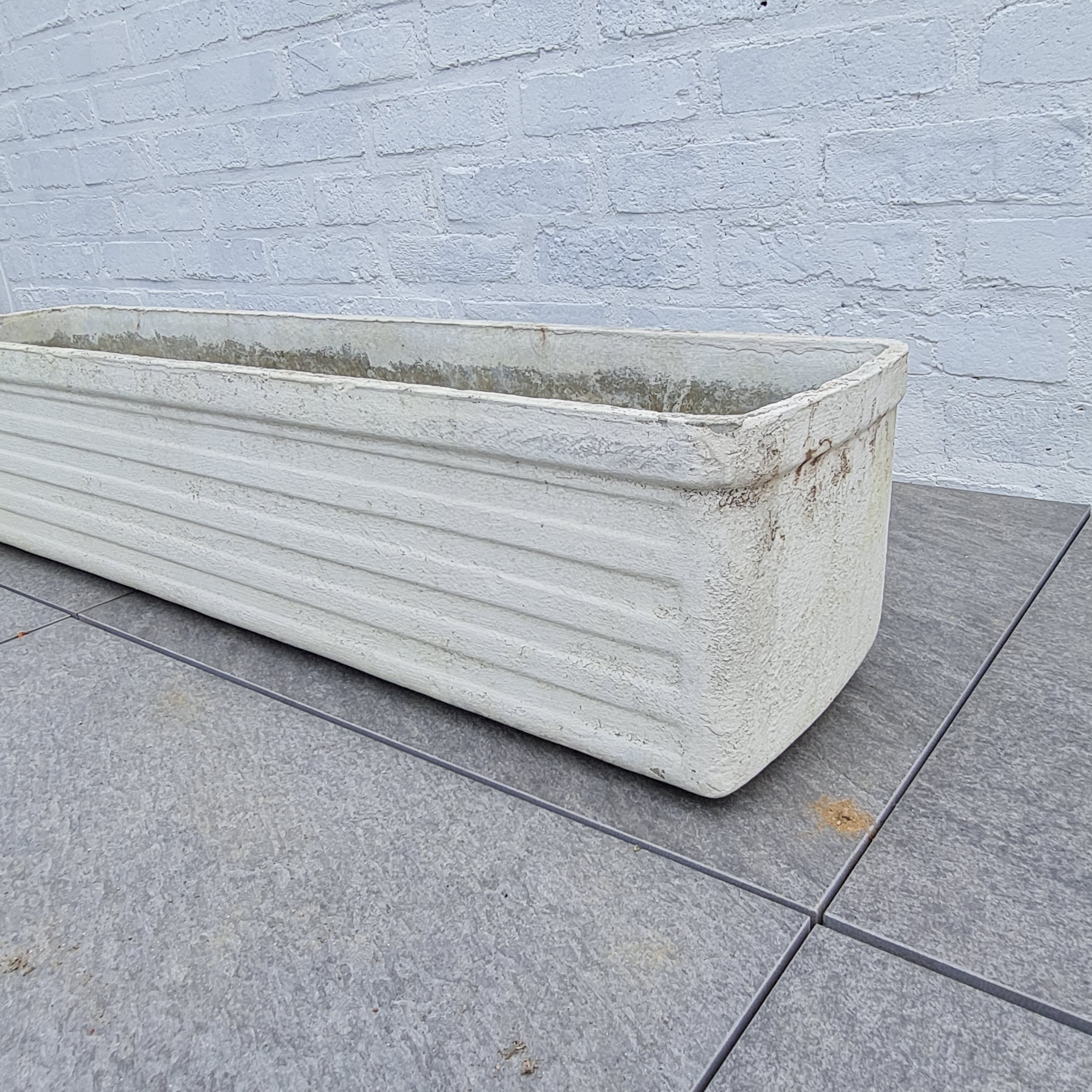 70s fiber cement planter attributed to the Élo France brand
