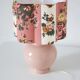 Vintage table lamp in powder pink ceramic – Unique edition