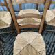 8 antique Vendée straw chairs in solid cherry wood.