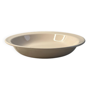 Plat de présentation en faïence Digoin couleur rose 26cm