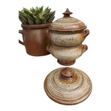 Artisanal stoneware tureen bowls