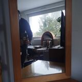 Miroir scandinave vintage en pin