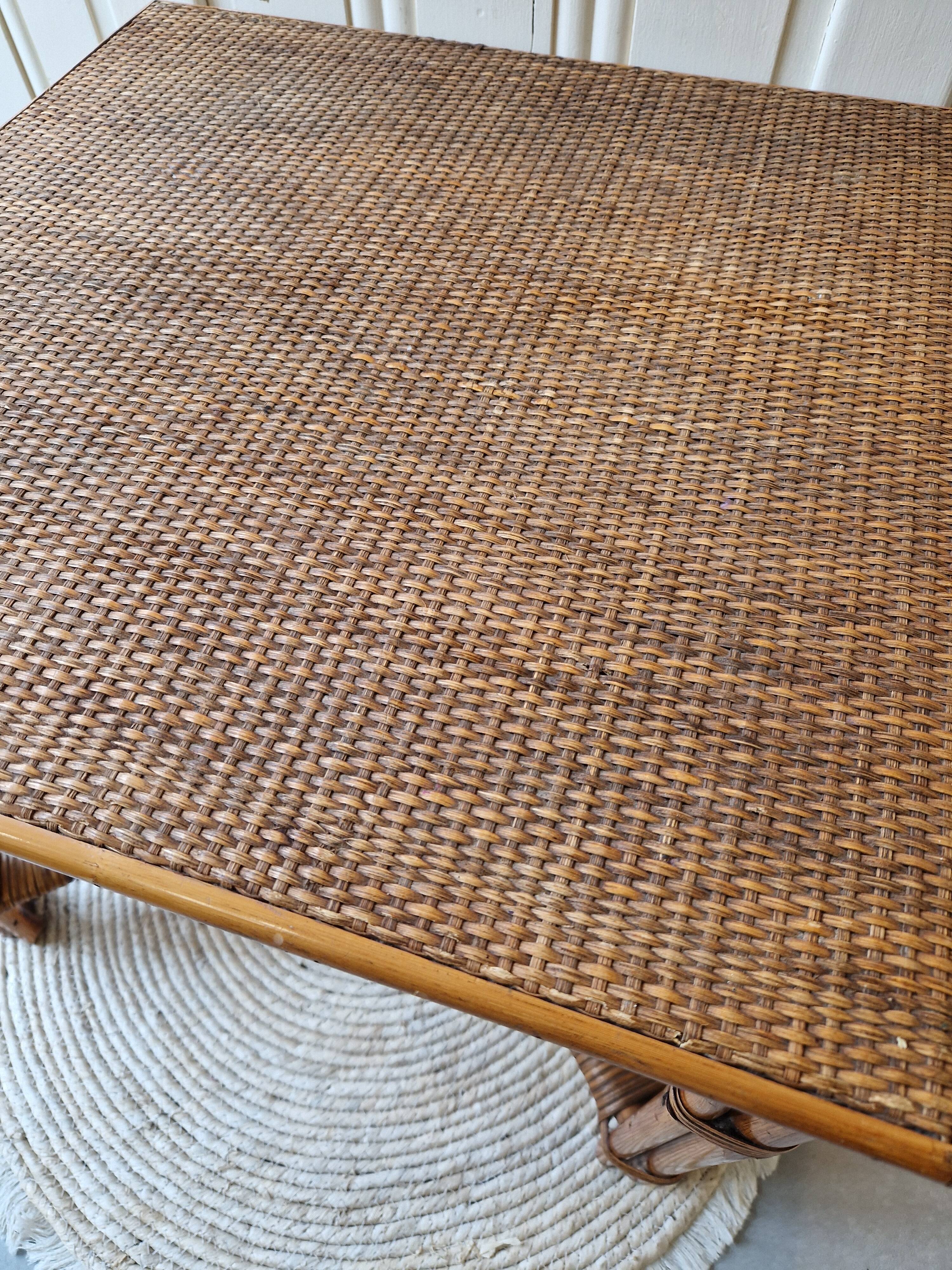 Rattan coffee table