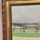 Original Swedish Oil on Panel – “Red Cottages” by Unknown Artist– Signed – Vintage & Framed – 48 × 40 cm (18.8" × 15.7")