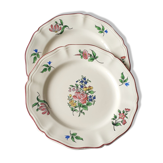 Set of two dessert plates Lunéville décor Reverbère