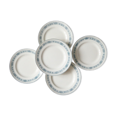 Flat plate x4, iron earth, Moulin des Loups, Motif Pasteur