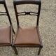 Set of 3 Regency faux leather chairs