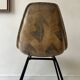 Chair in fibreglass and metal by René-Jean Caillette, stork design, 1950.