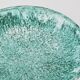 Eva Ruffoni Grand Bol Art Fruitier en Céramique Turquoise, 15 pouces de diamètre, Italie, années 1980