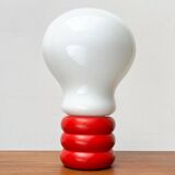 Giant table lamp or floor lamp in the shape of a light bulb from the mid-century German space age by Ingo Maurer for M Design, 1960s.