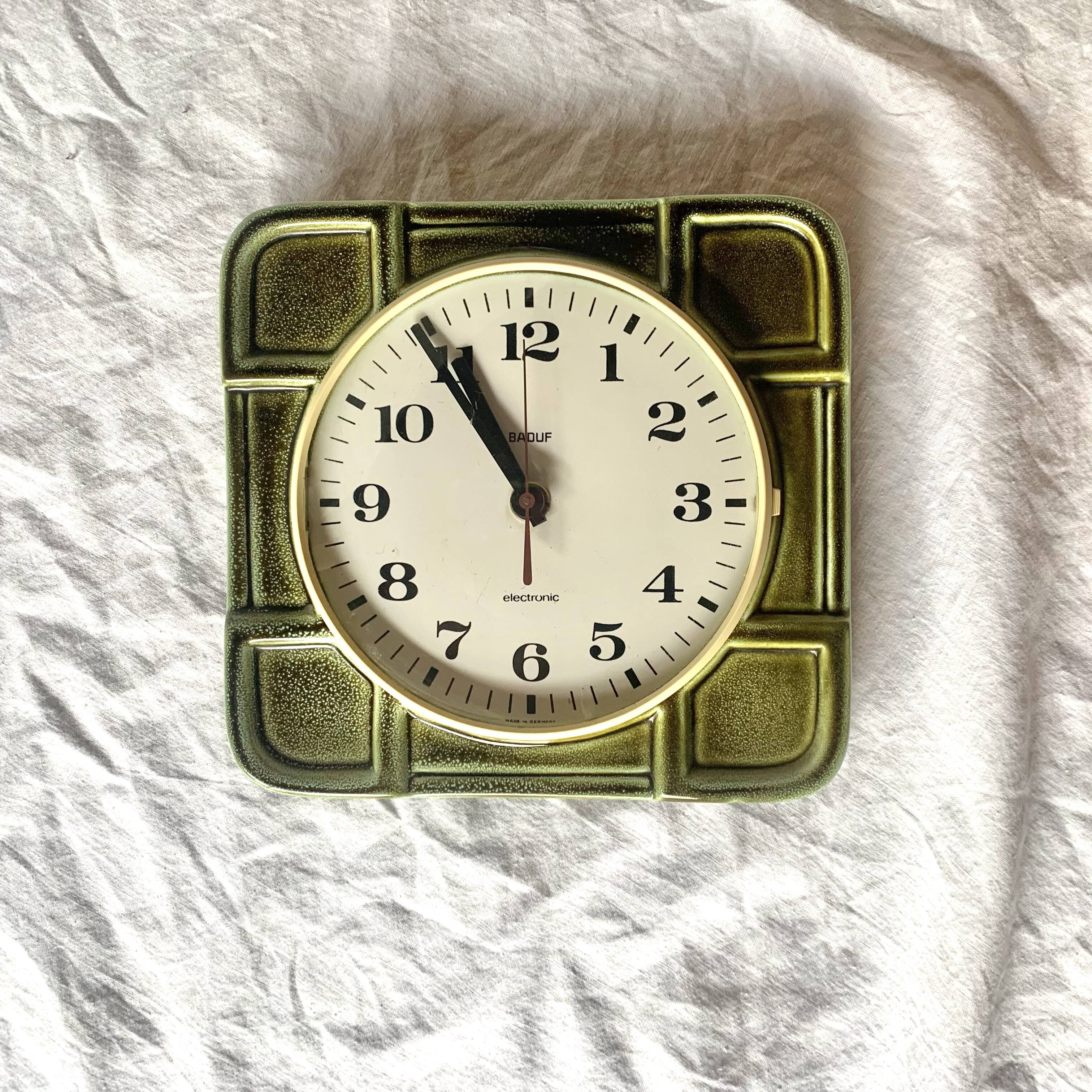 Antique Baduf ceramic wall clock - Made in Germany