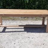 Table de ferme en chêne massif bois brut