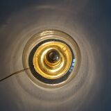 Smoked glass bubbles ceiling lamp gold-colored, wall lamp 1970s