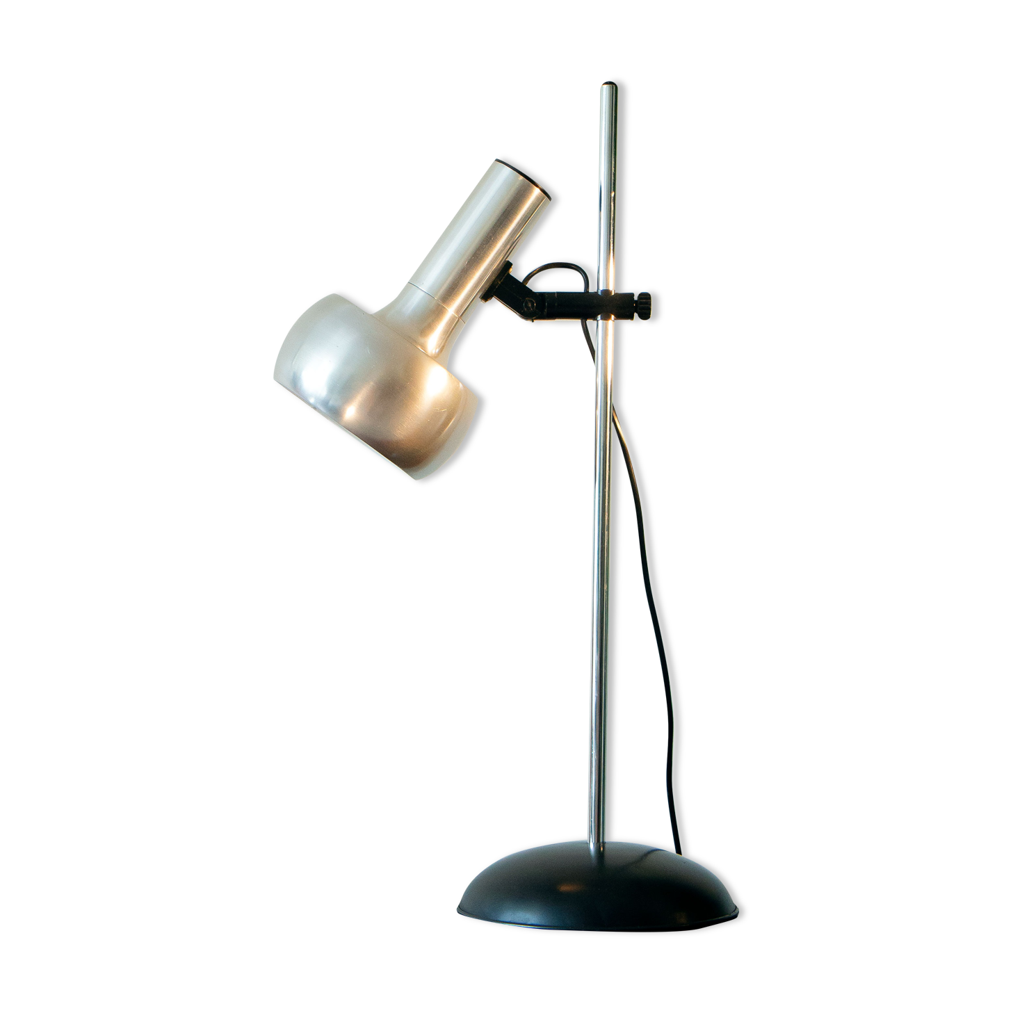 Desk lamp, aluminum and steel space age 1970