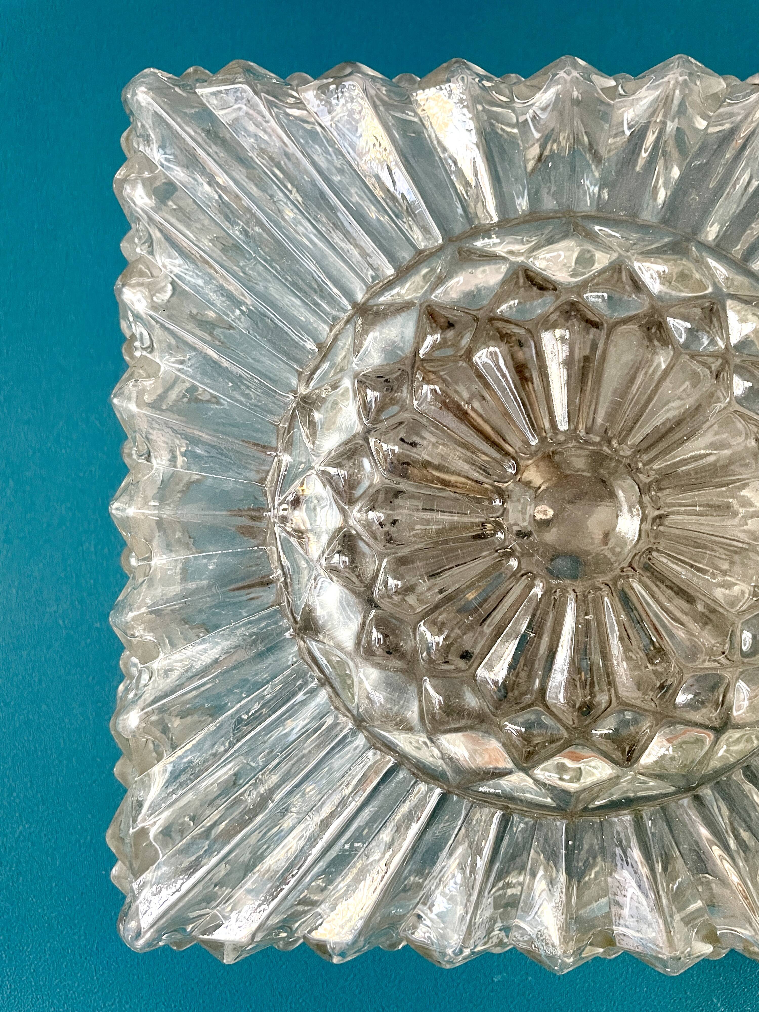 Chiseled glass ceiling light