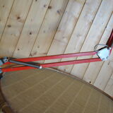 Red articulated workshop lamp 70s