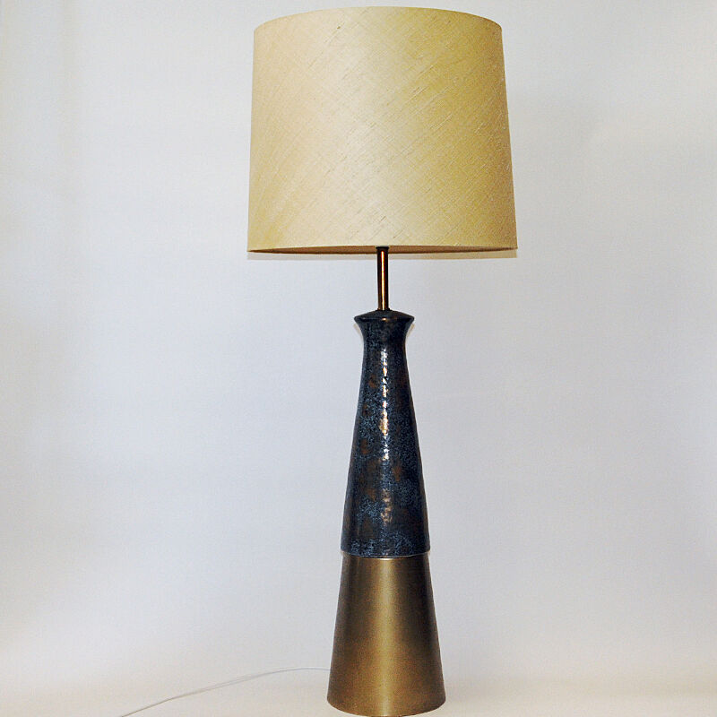 Coneshaped Italian metal and brass floorlamp 1960s