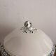 Antique Soup Tureen Vegetable Dish Faience Longwy Henri II Style Geometric Frieze