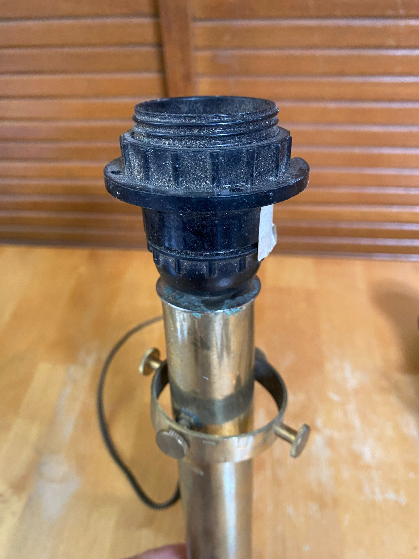 Pair of Antique Torch Style Candelabra Vintage Brass