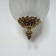 suspension style empire in gilded bronze and speckled frosted glass
