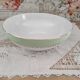 Aqua green salad bowl with golden frieze L'Amandinoise
