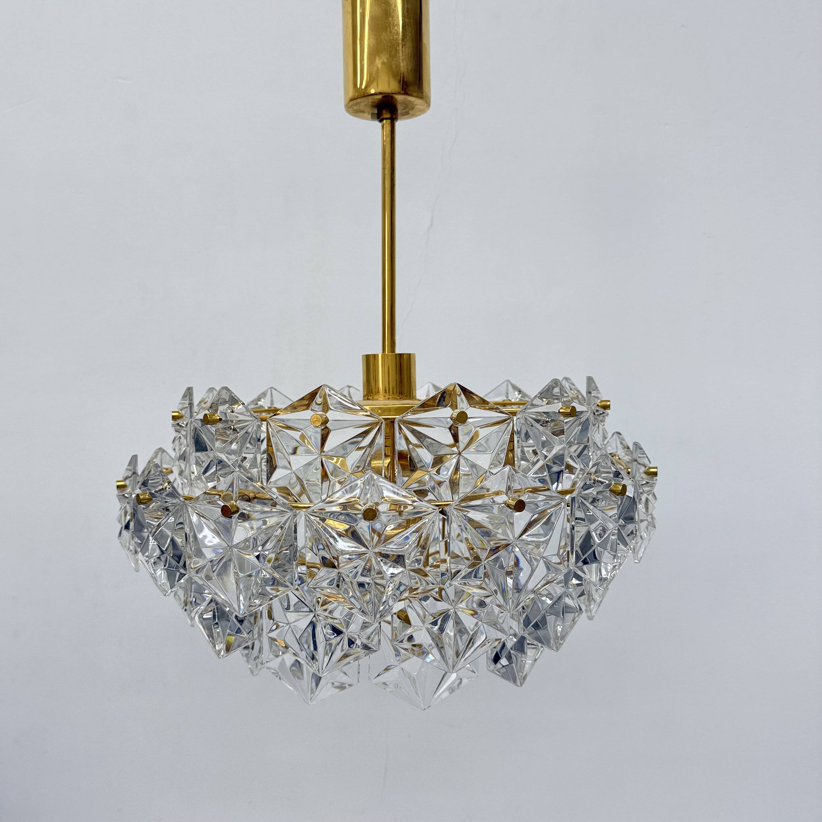 Kinkeldy chandelier with crystal , 1970s