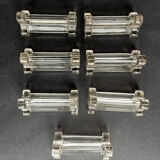 Set of 7 glass knife holders